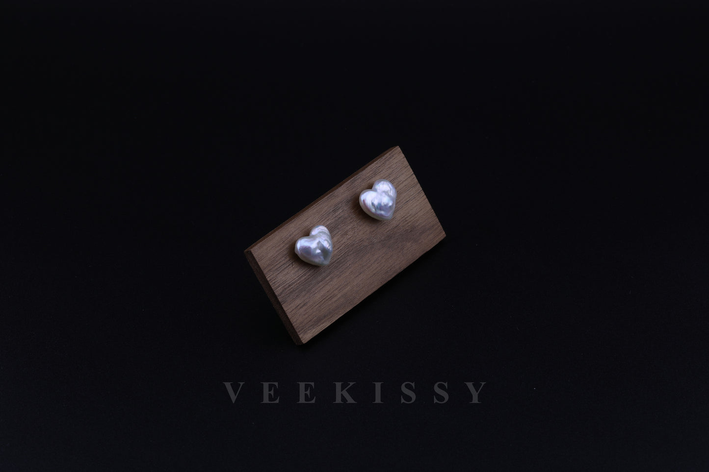 Romantic Heart Baroque Pearl Stud Earrings For Her – Handmade Sterling Silver - VEEKISSY